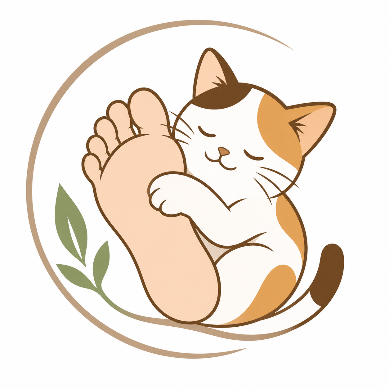 足もみ処 ねこのて ロゴ